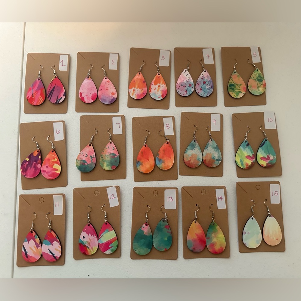 Hand Dyed Earrings